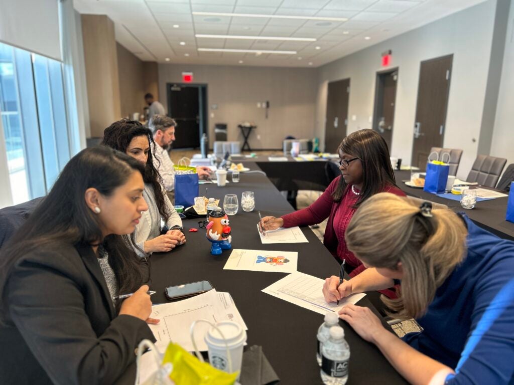 studnets working on assignment