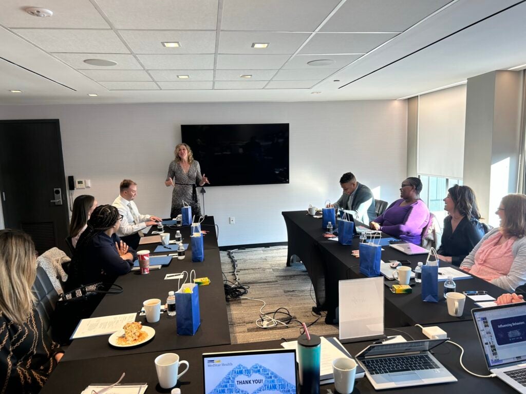 Instructor speaking to class