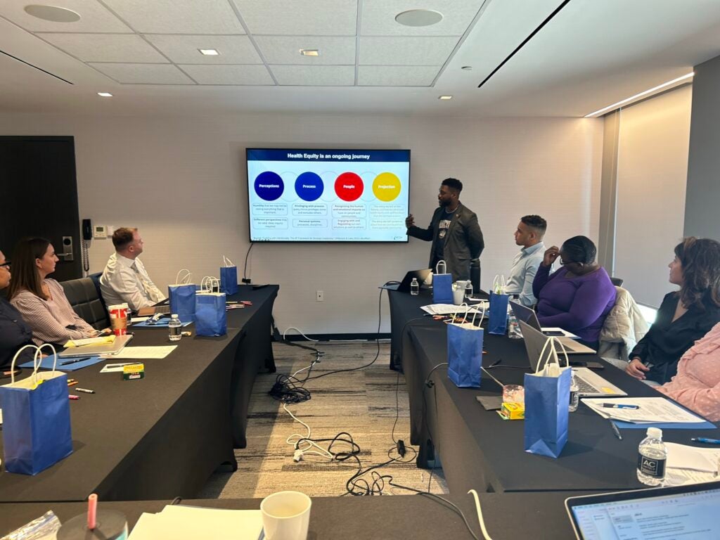 Instructor speaking to class